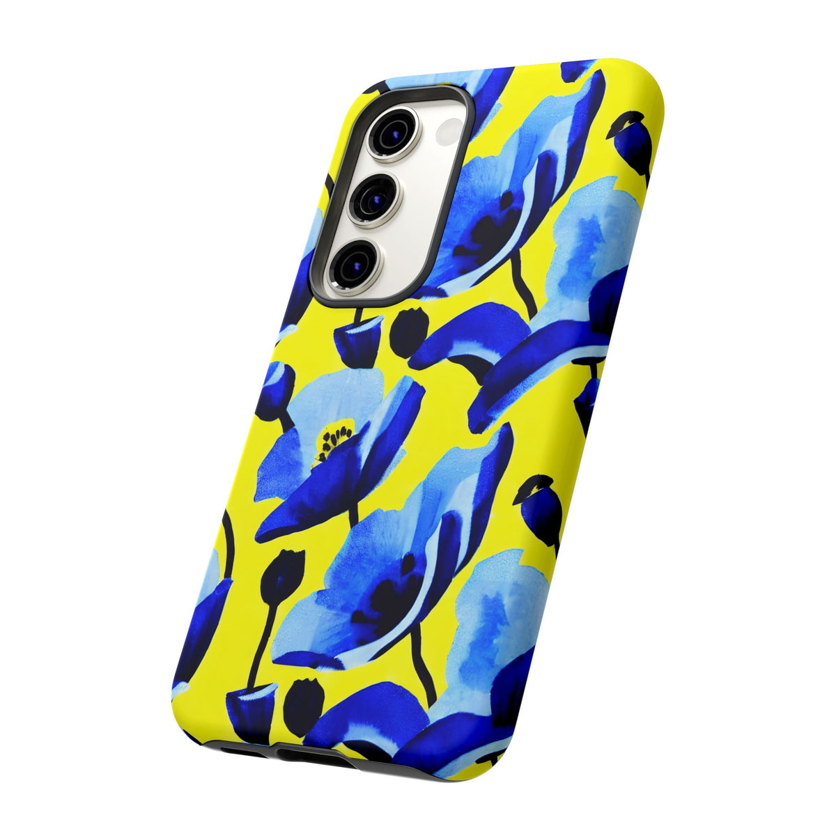 Vibrant Blue Floral Phone Case – A Perfect Fusion of Style and Protection