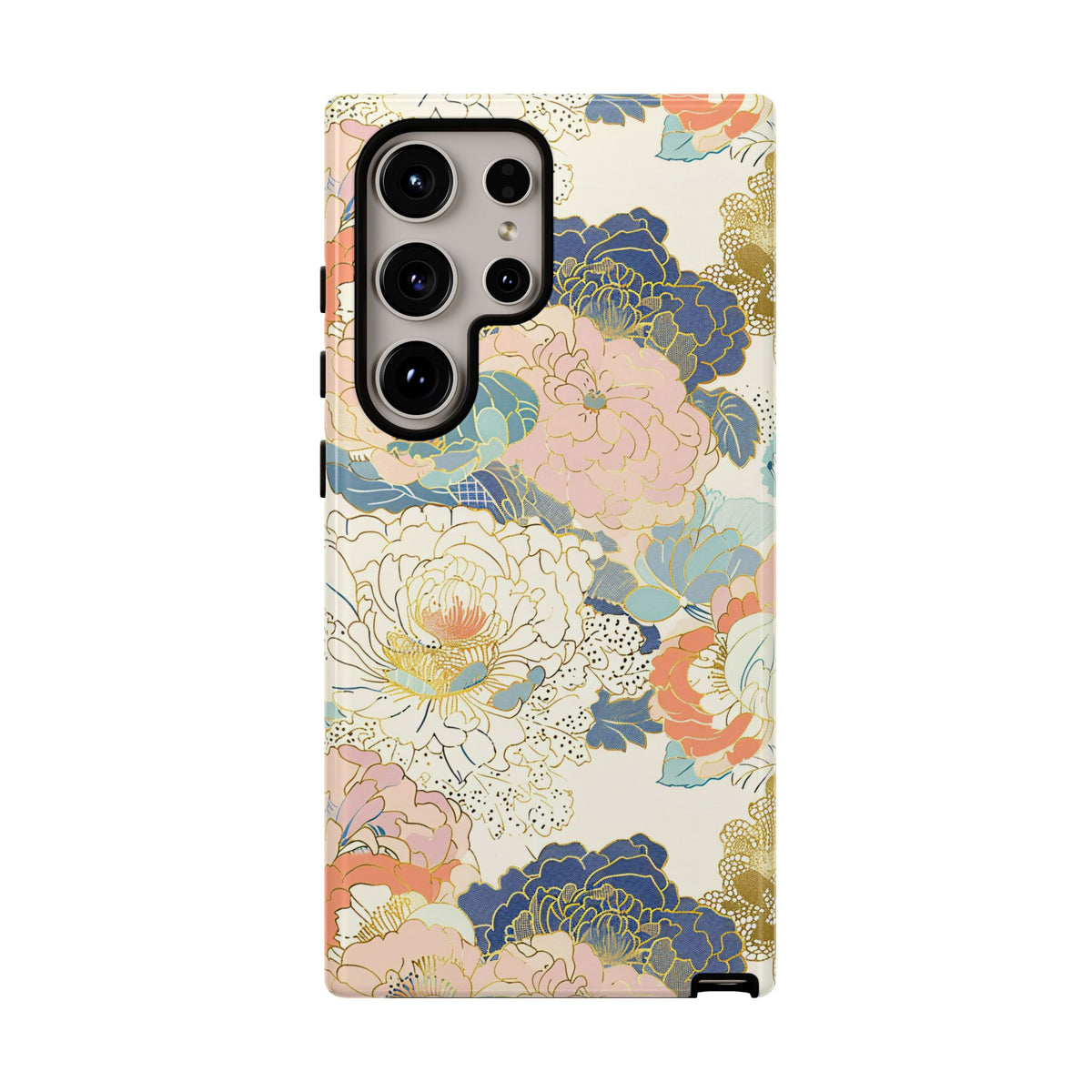 Japanese Blossom Asian Floral Design Phone Case – Elegant Floral Phone Cover 4