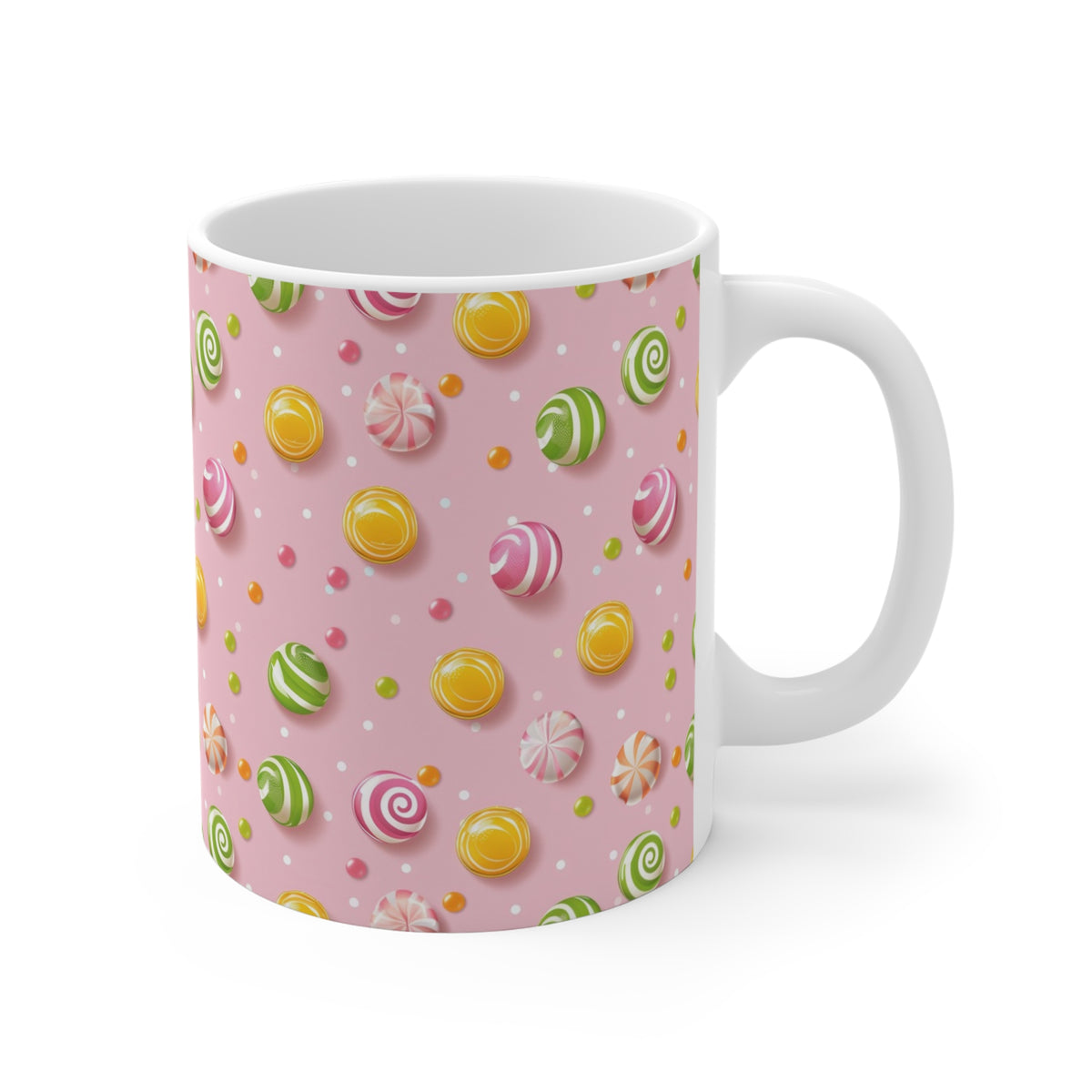 Colorful All-Over Candy Theme Coffee Mug Fun Ceramic Drinkware 303