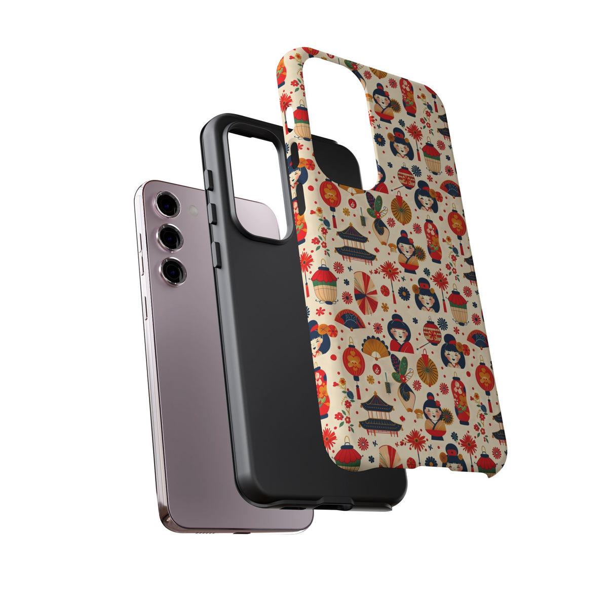 Japanese Pattern Phone Case – Elegant & Timeless Design for Your Phone 090