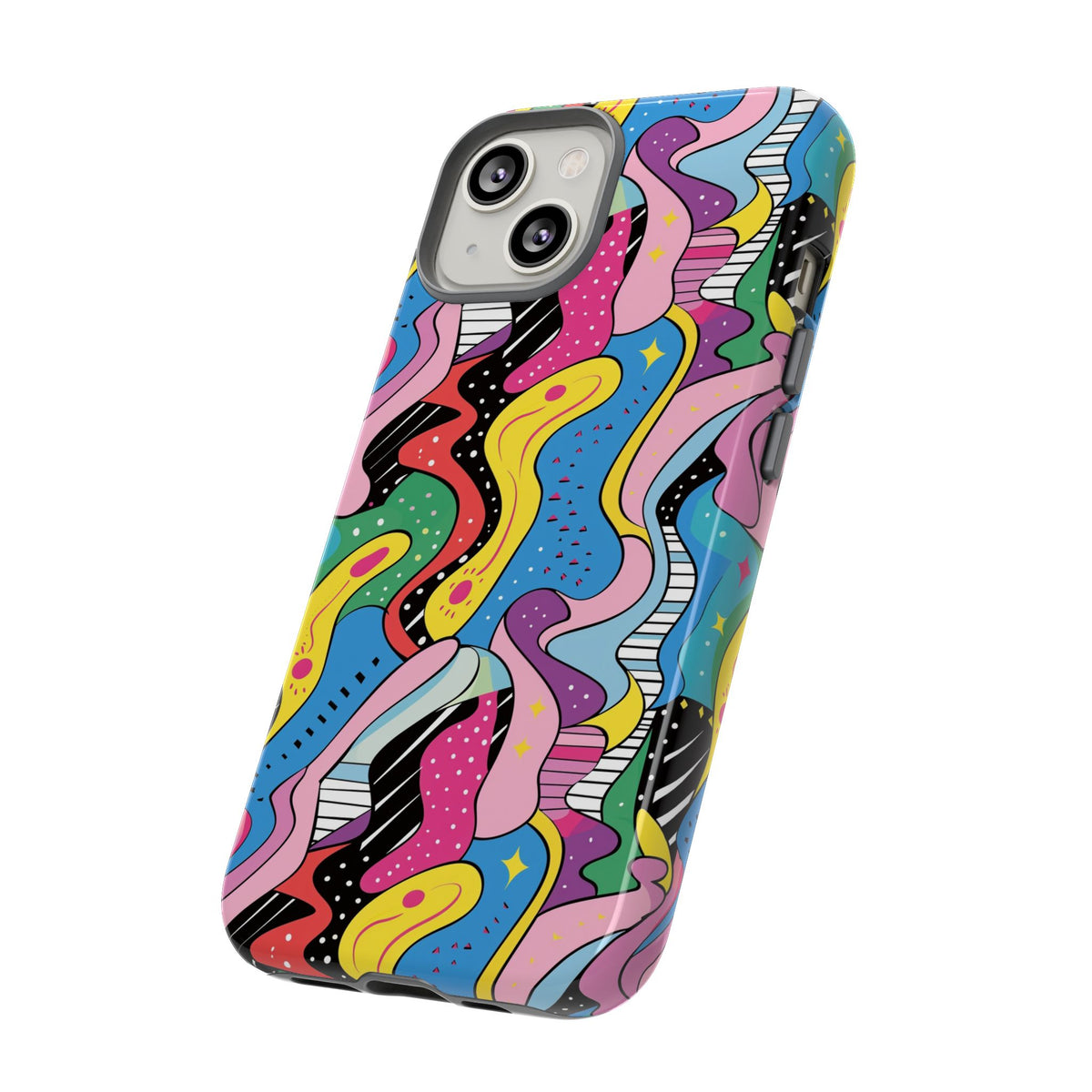 90s Themed Seamless Pattern Phone Case – Embrace Retro Style and Protection 275