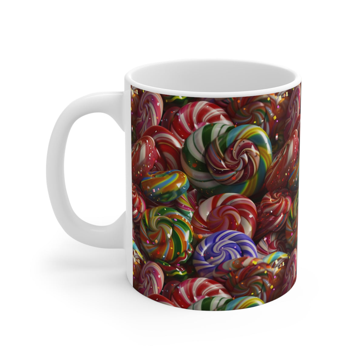 Colorful All-Over Candy Theme Coffee Mug Fun Ceramic Drinkware 351