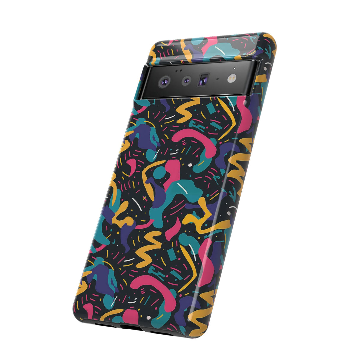 90s Themed Seamless Pattern Phone Case – Embrace Retro Style and Protection 235