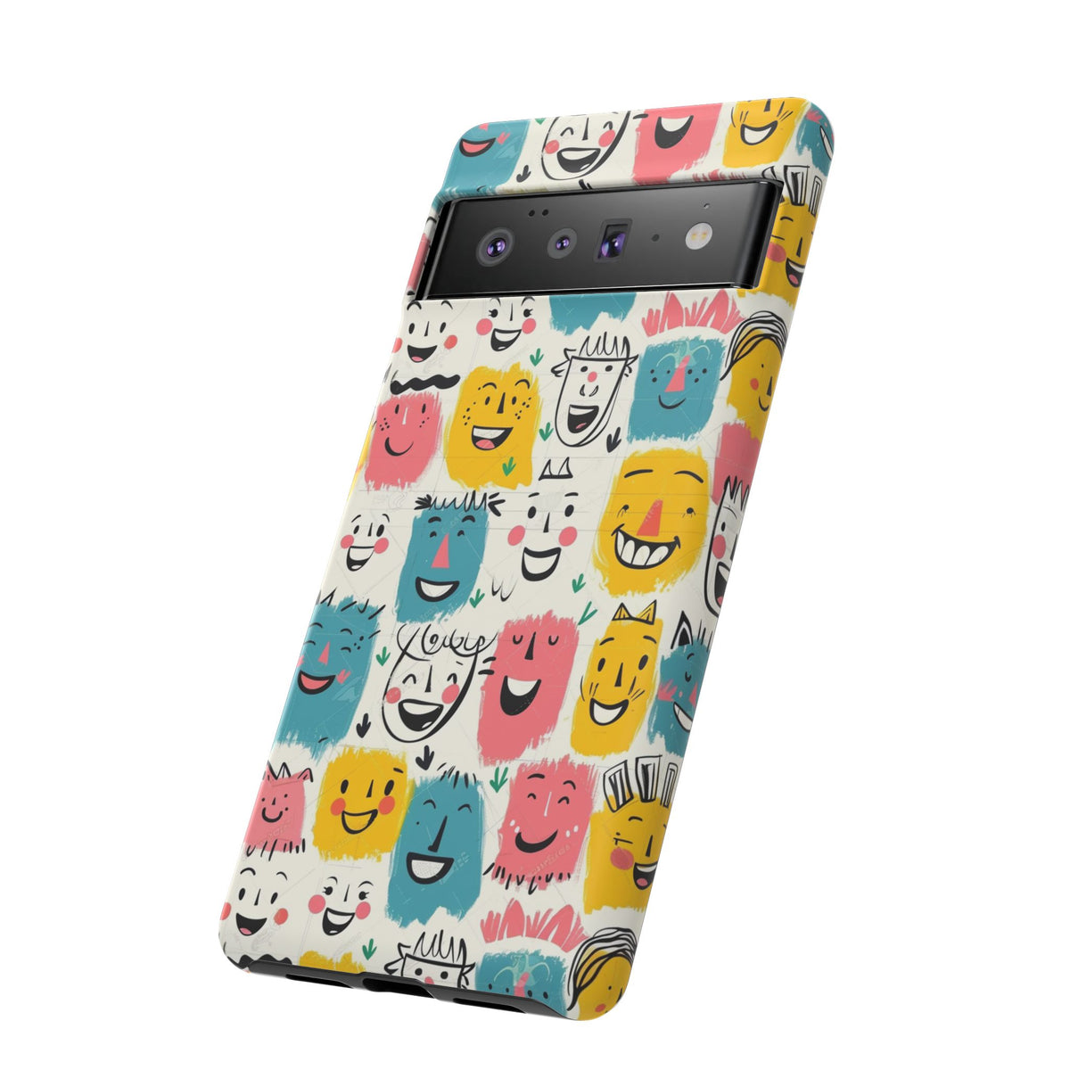 Happy Faces Phone Case – Joyful and Cheerful Design for a Bright Look