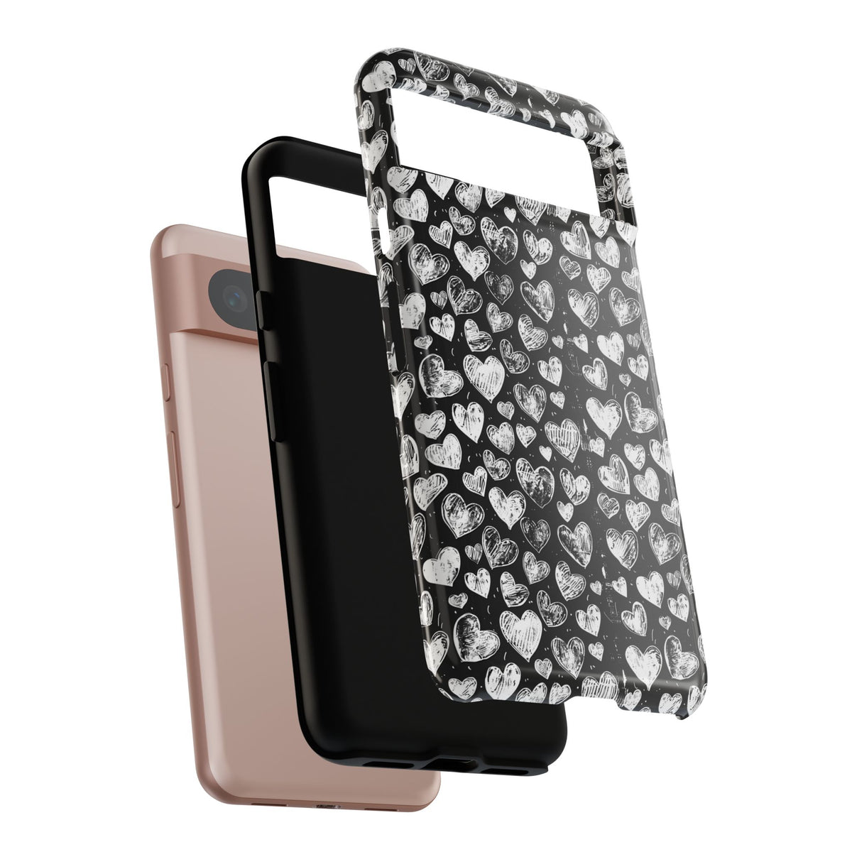 Heart Pattern Phone Case – Stylish & Loving Design for Your Device 815