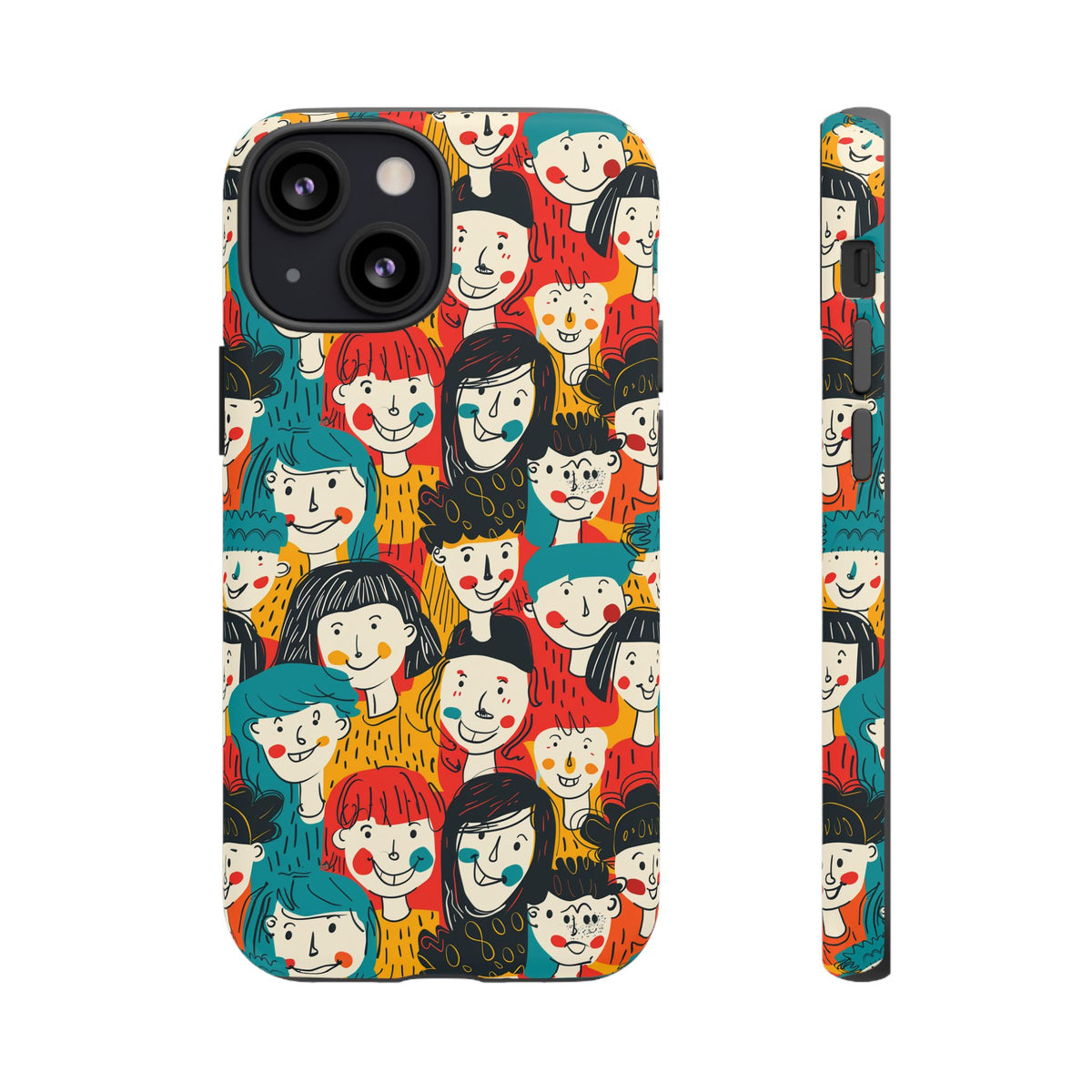 Happy Faces Phone Case – Joyful and Cheerful Design for a Bright Look 3