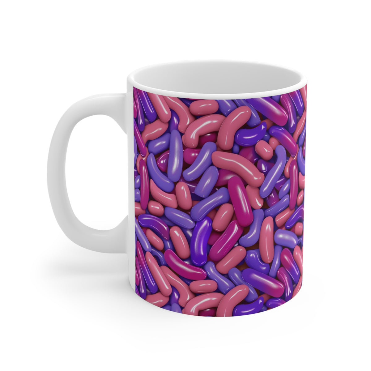 Colorful All-Over Candy Theme Coffee Mug Fun Ceramic Drinkware 240