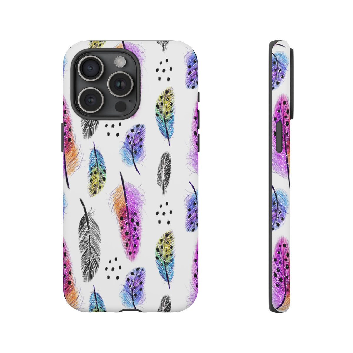 Feather Pattern Phone Case – Elegant & Durable Protection for Your Phone