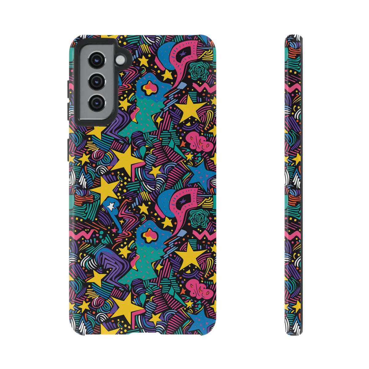 90s Themed Seamless Pattern Phone Case – Embrace Retro Style and Protection 227