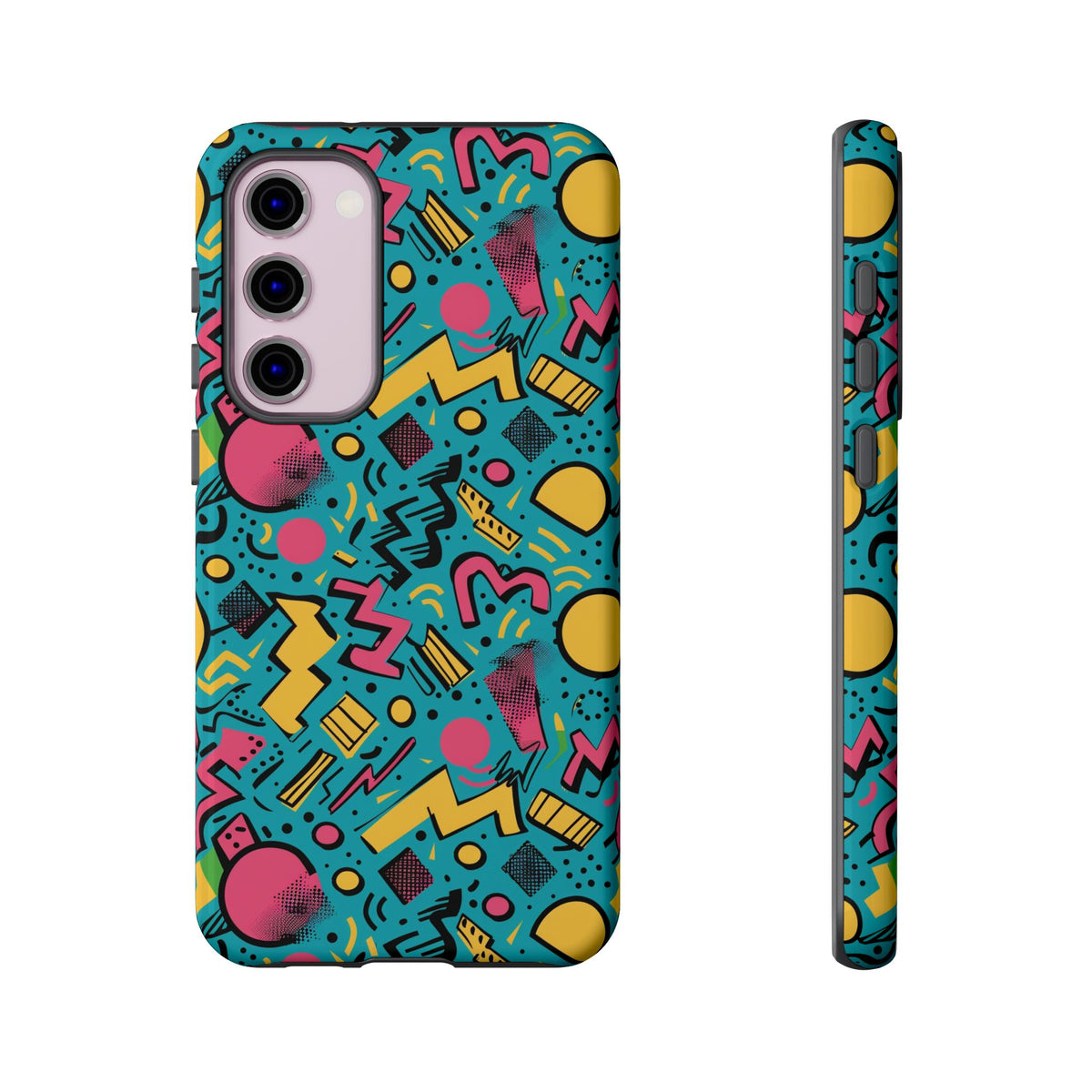 90s Themed Seamless Pattern Phone Case – Embrace Retro Style and Protection 253