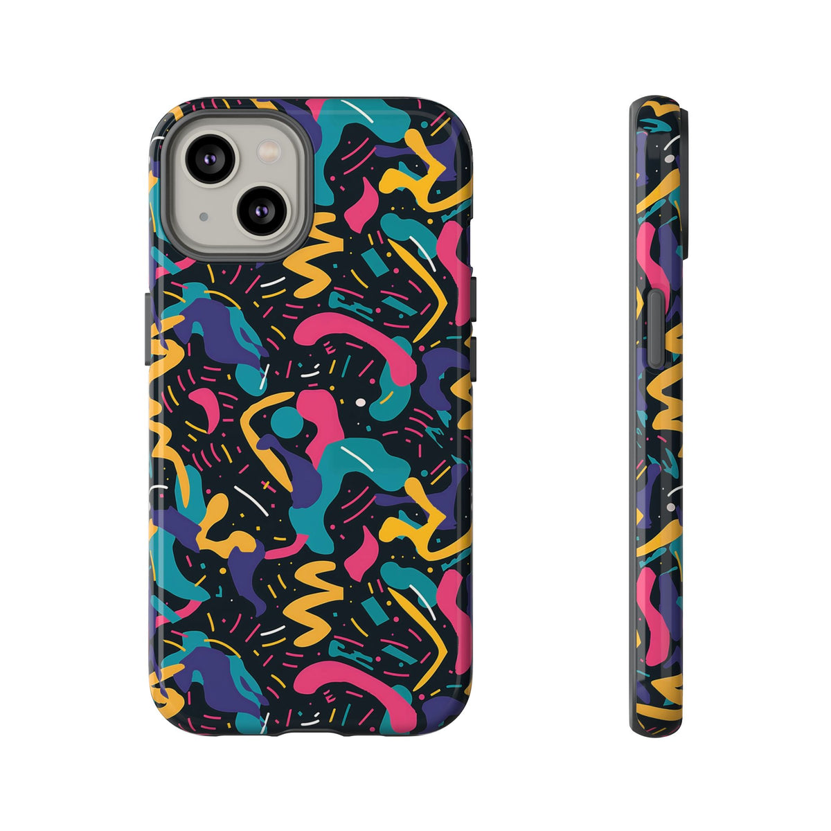 90s Themed Seamless Pattern Phone Case – Embrace Retro Style and Protection 235