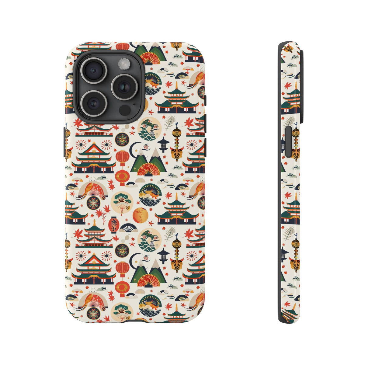 Japanese Pattern Phone Case – Elegant & Timeless Design for Your Phone 068