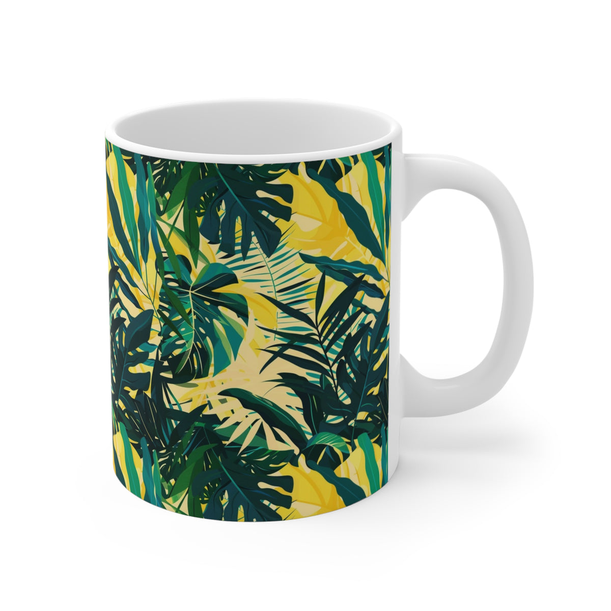 Endless Forest Pattern Coffee Mug - Nature-Inspired Ceramic Drinkware 012