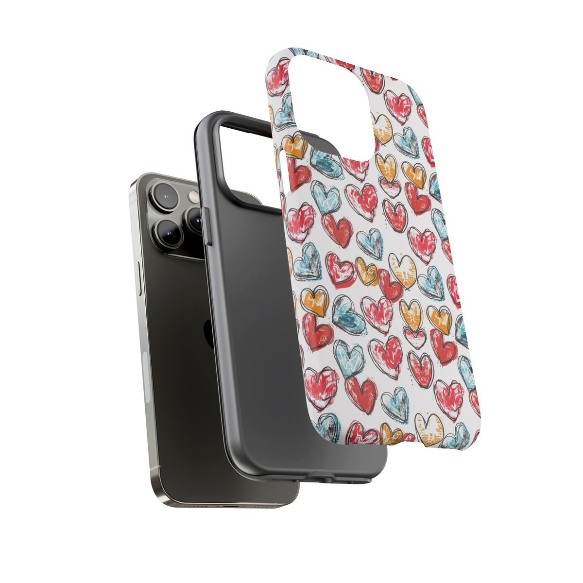 Heart Pattern Phone Case – Stylish & Loving Design for Your Device 235