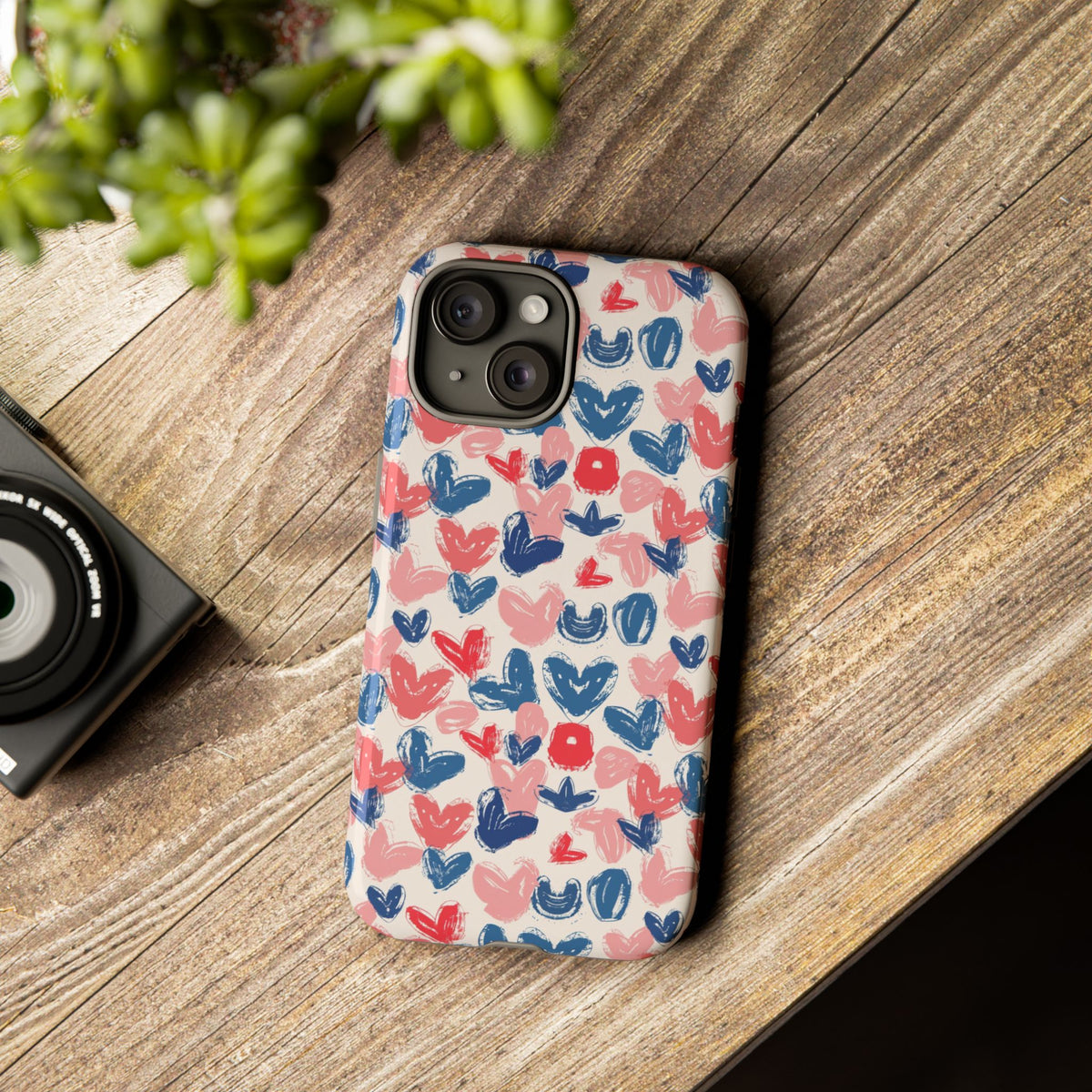 Heart Pattern Phone Case – Stylish & Loving Design for Your Device 354