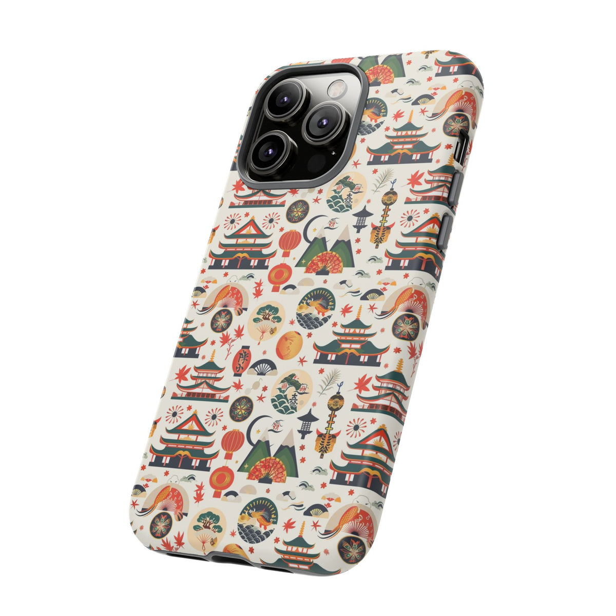 Japanese Pattern Phone Case – Elegant & Timeless Design for Your Phone 068