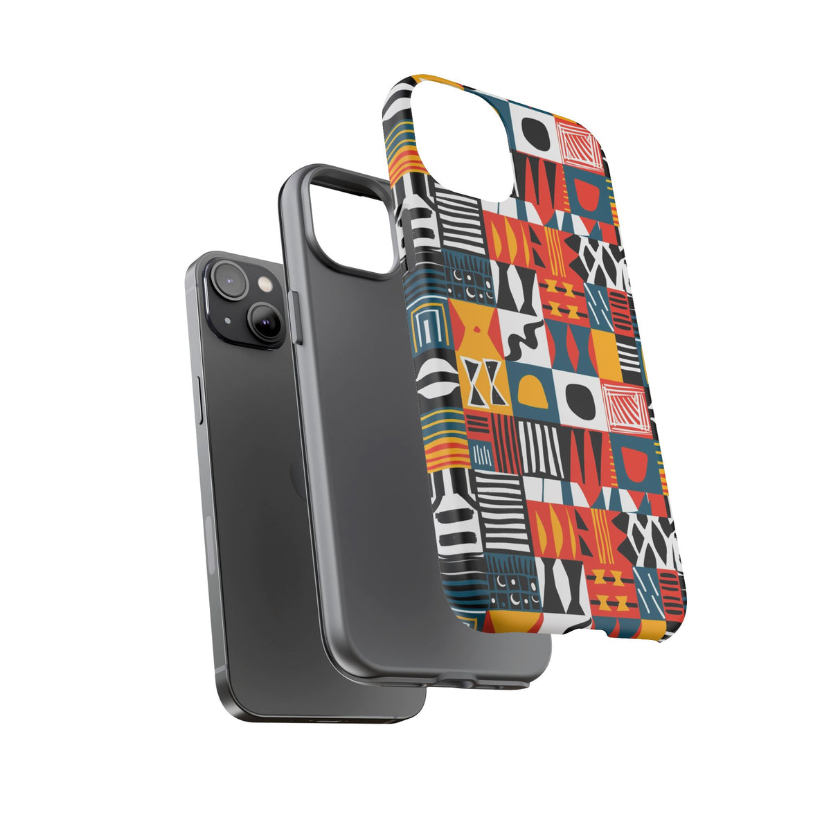 Stylish African Pattern Phone Case – Unique and Vibrant Protection 076