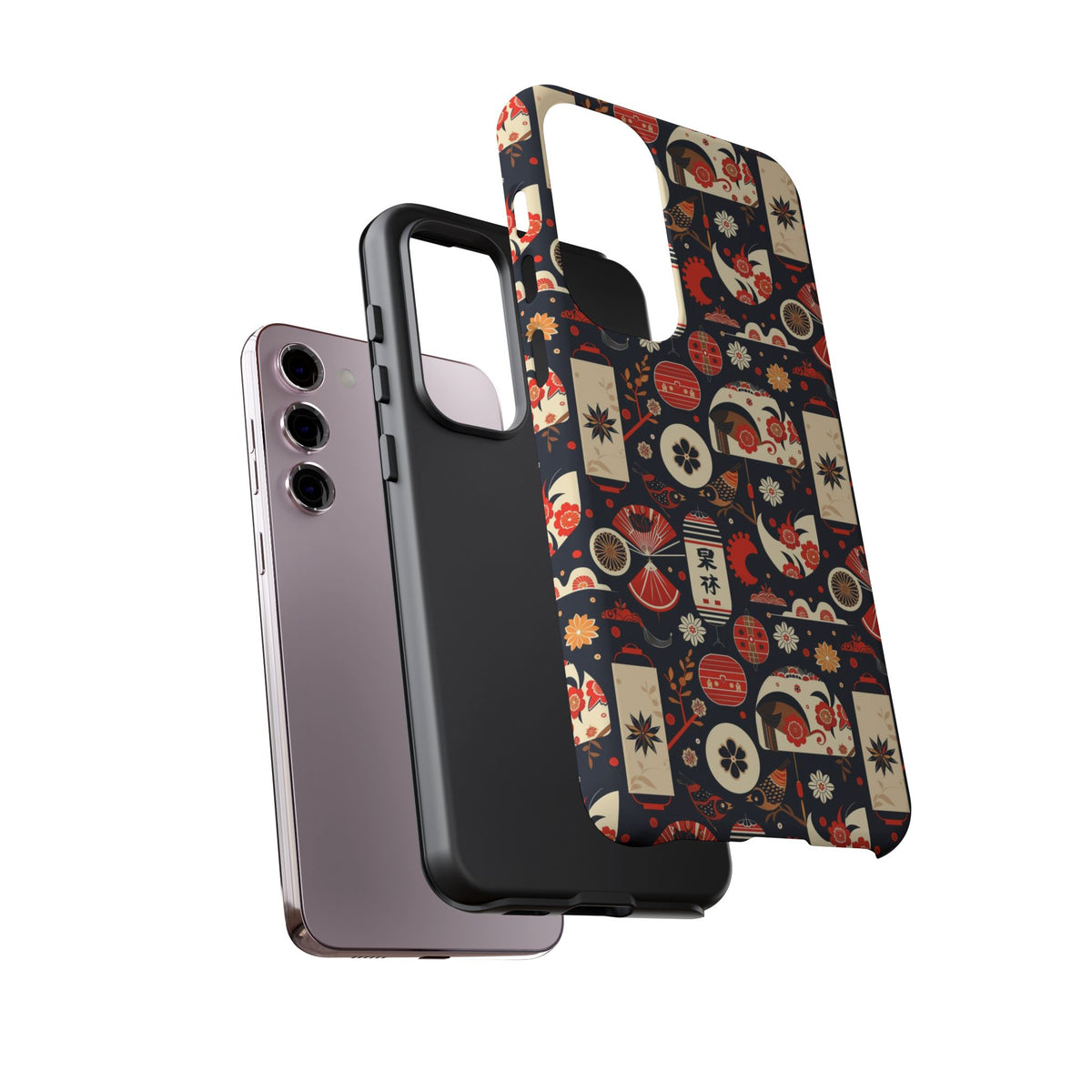 Japanese Pattern Phone Case – Elegant & Timeless Design for Your Phone 069