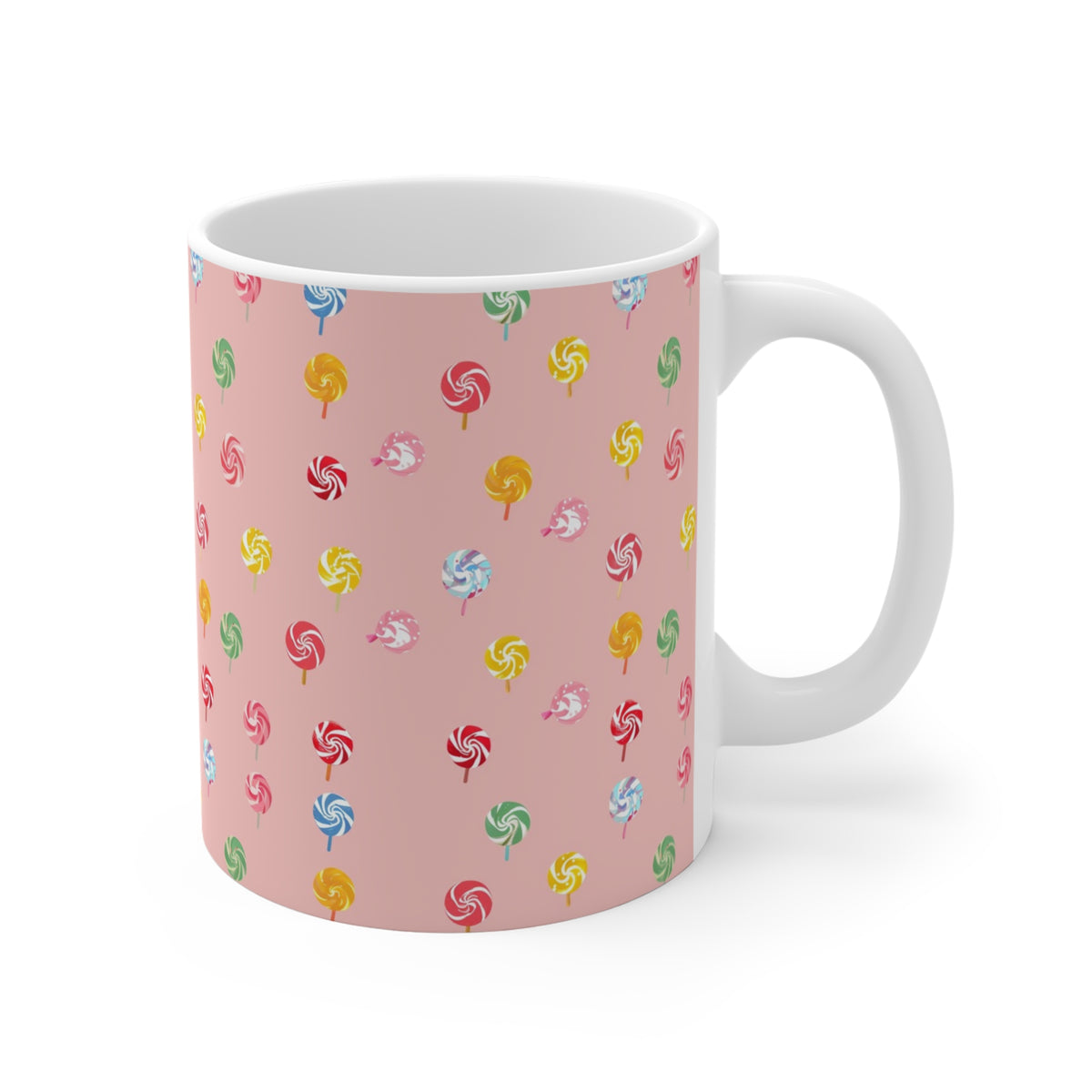 Colorful All-Over Candy Theme Coffee Mug Fun Ceramic Drinkware 037