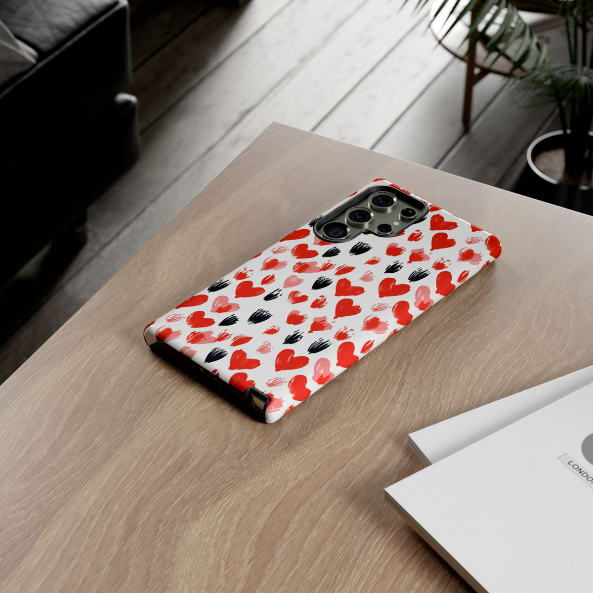 Heart Pattern Phone Case – Stylish & Loving Design for Your Device 366