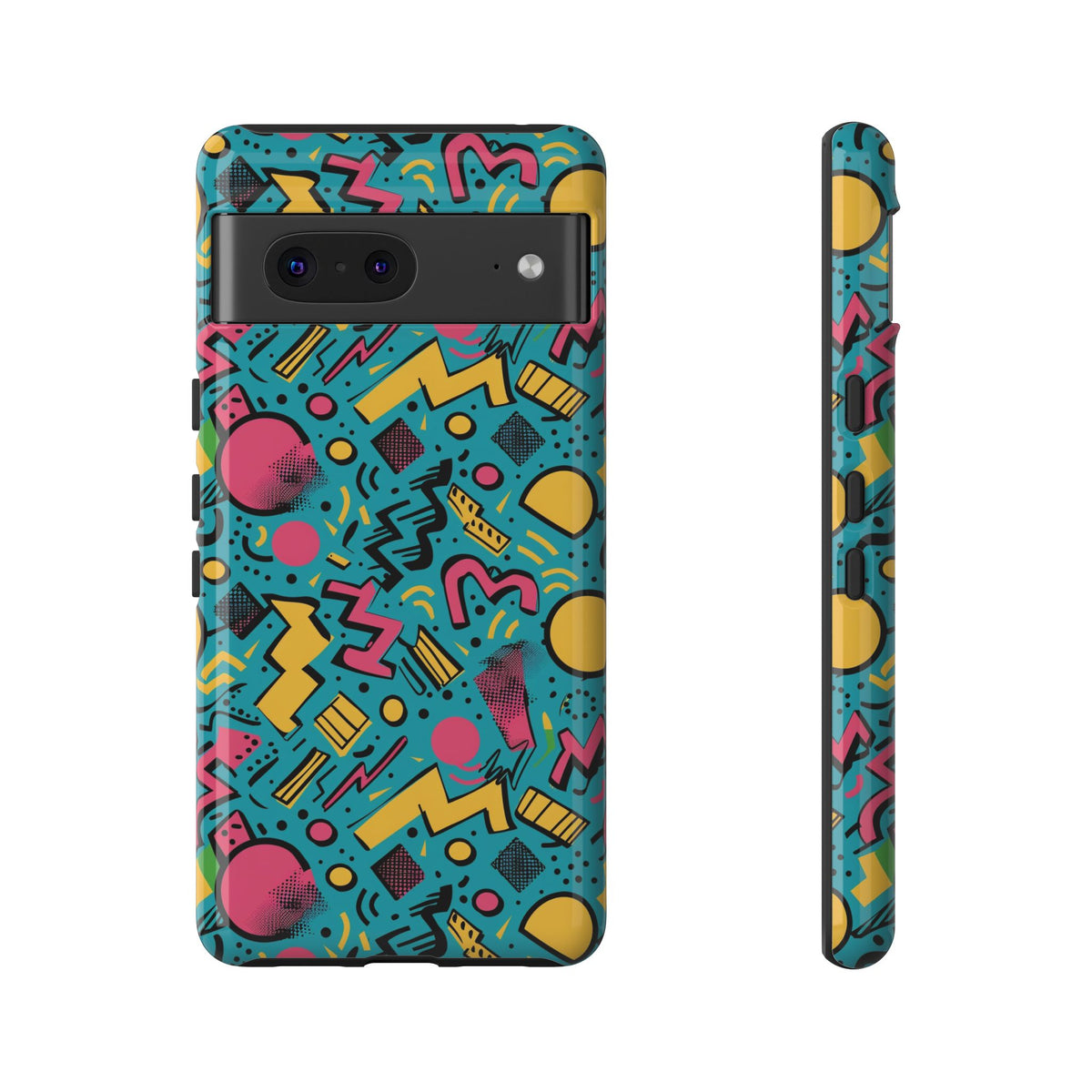 90s Themed Seamless Pattern Phone Case – Embrace Retro Style and Protection 253