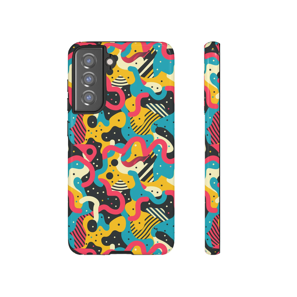 90s Themed Seamless Pattern Phone Case – Embrace Retro Style and Protection 238