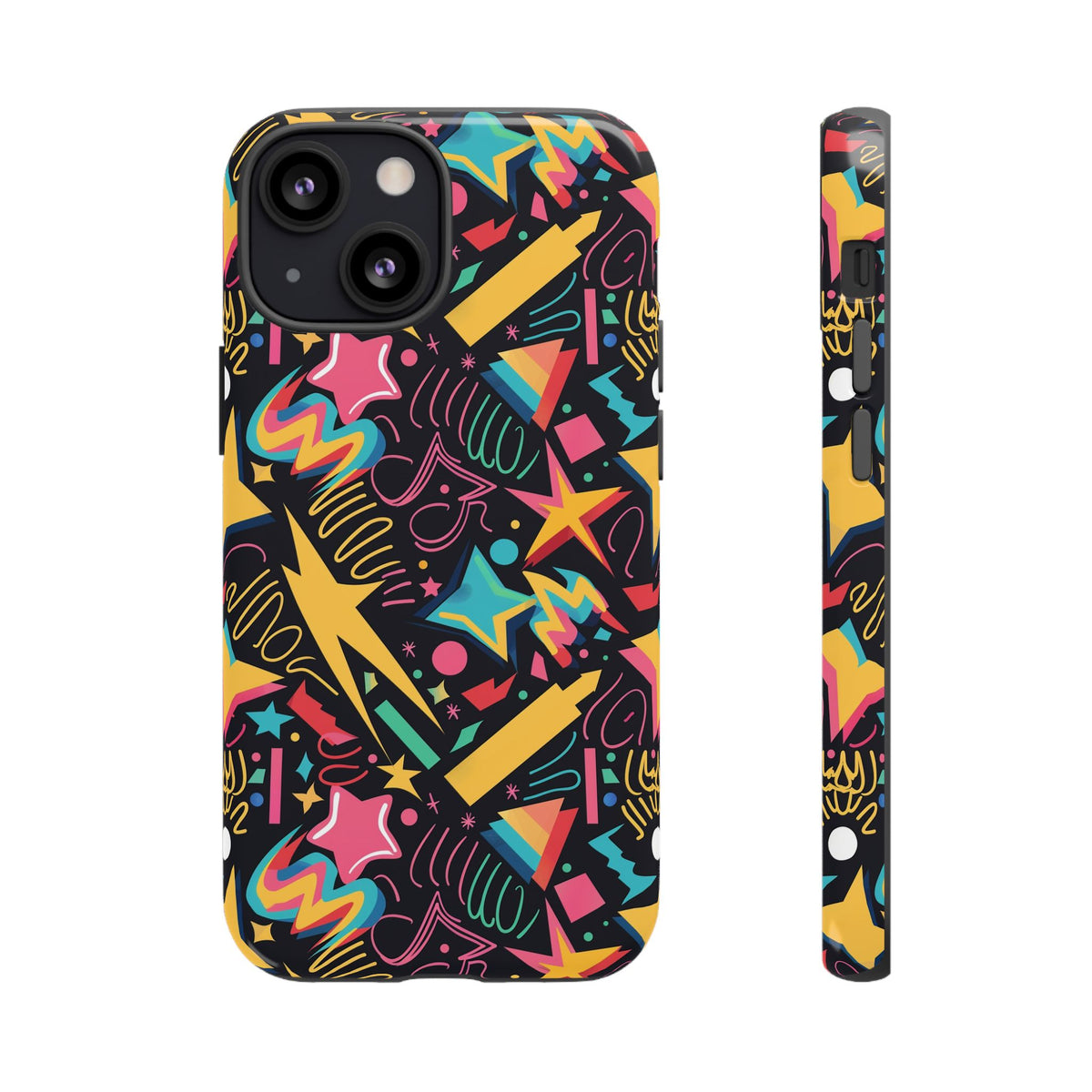 90s Themed Seamless Pattern Phone Case – Embrace Retro Style and Protection 232