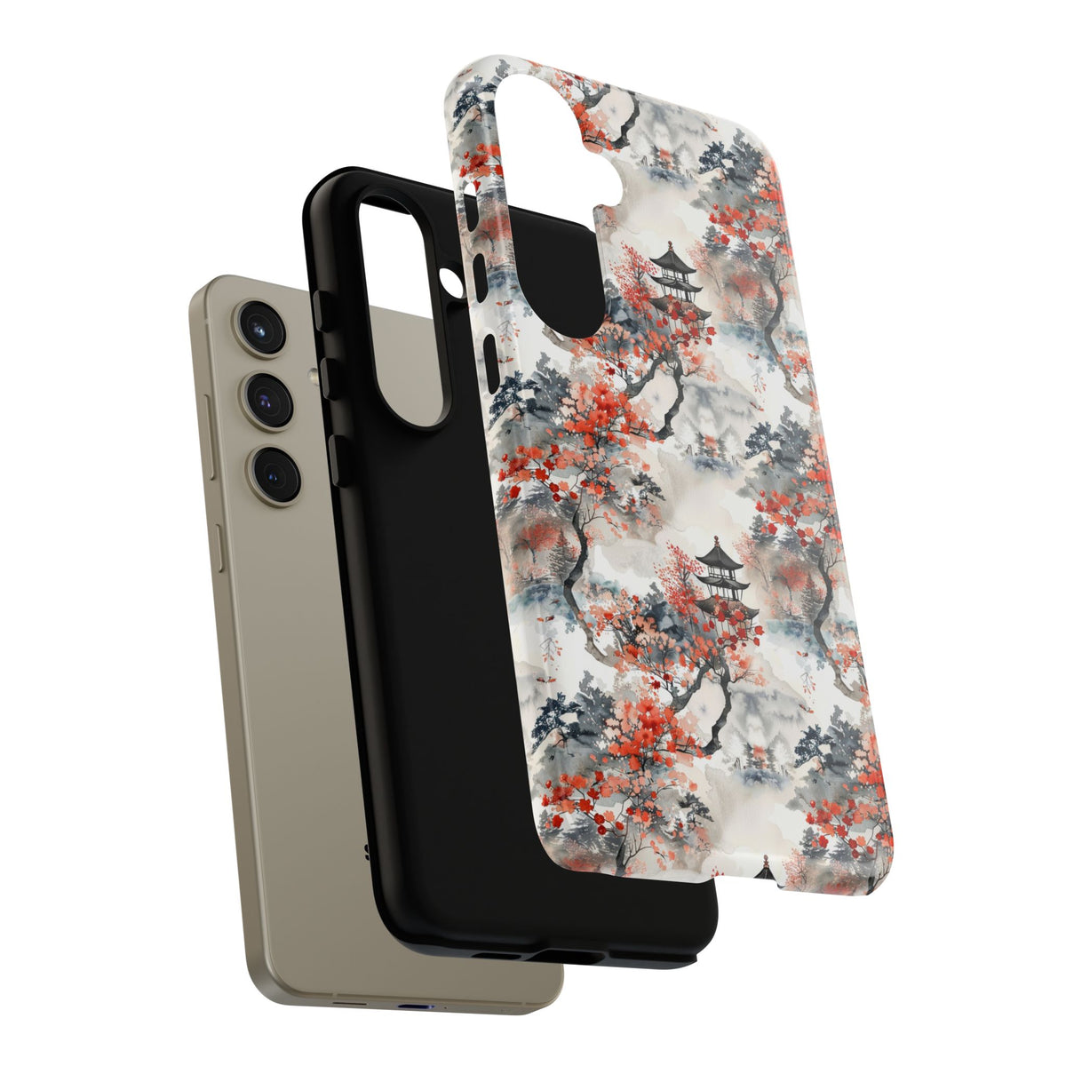 Japanese Pattern Phone Case – Elegant & Timeless Design for Your Phone 096