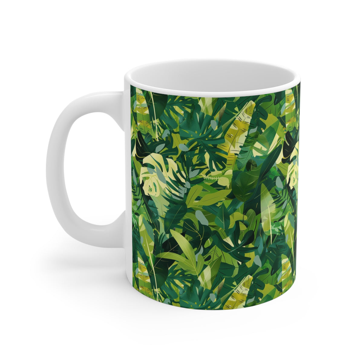Endless Forest Pattern Coffee Mug - Nature-Inspired Ceramic Drinkware 039
