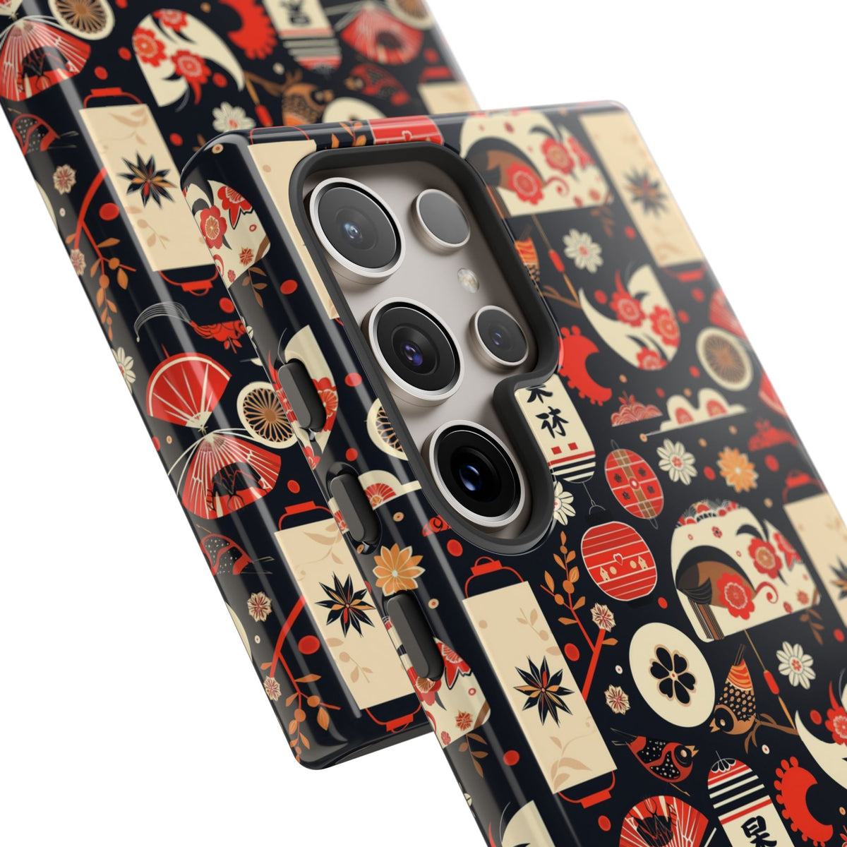 Japanese Pattern Phone Case – Elegant & Timeless Design for Your Phone 069