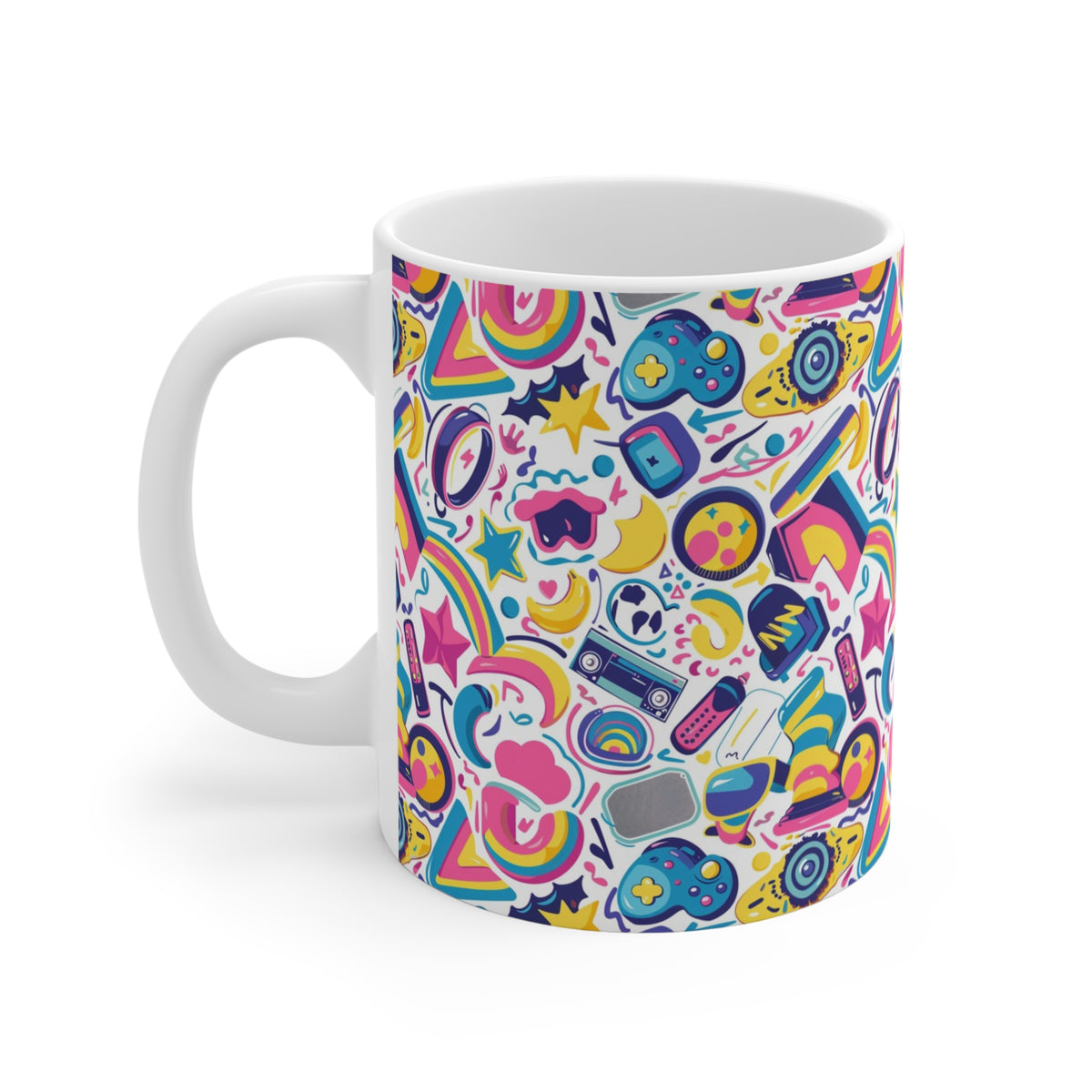 90s Retro Coffee Mug - Full Wrap Design 573