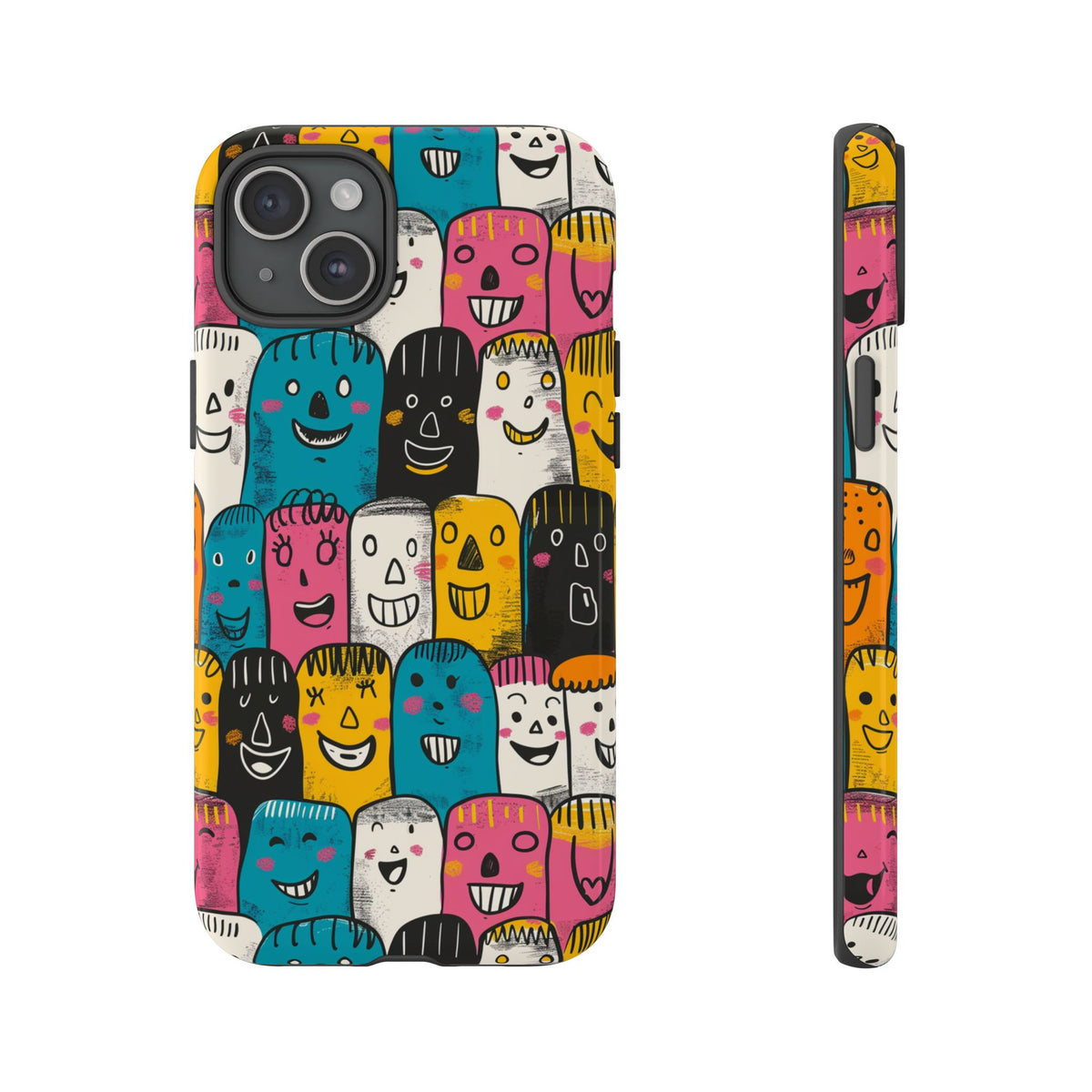 Happy Faces Phone Case – Joyful and Cheerful Design for a Bright Look 5