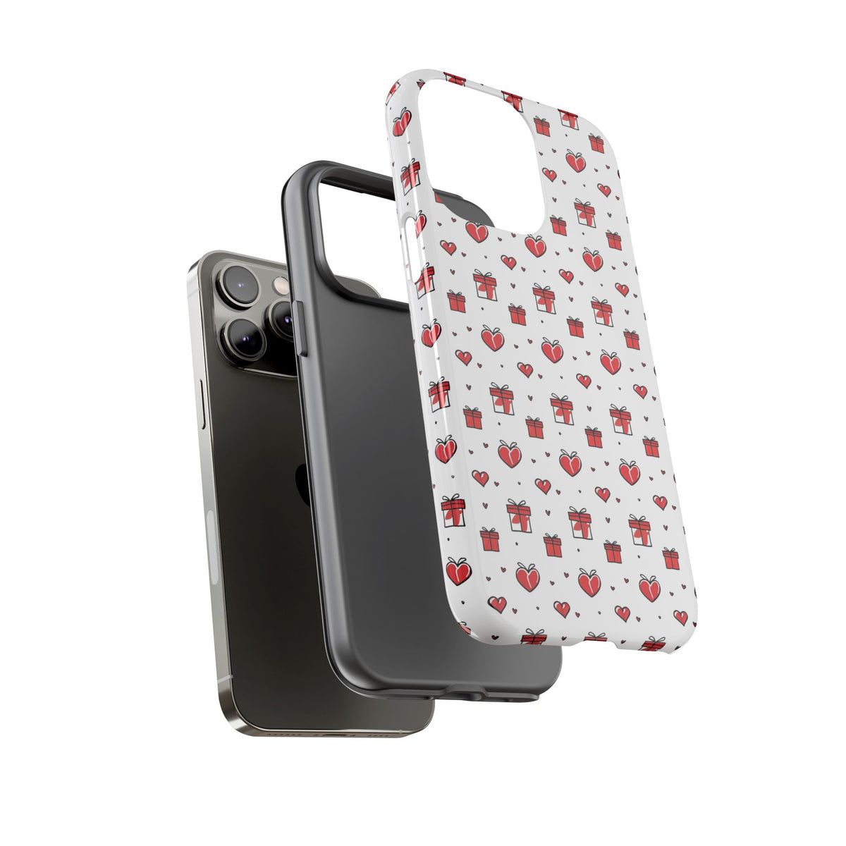 Heart Pattern Phone Case – Stylish & Loving Design for Your Device 234