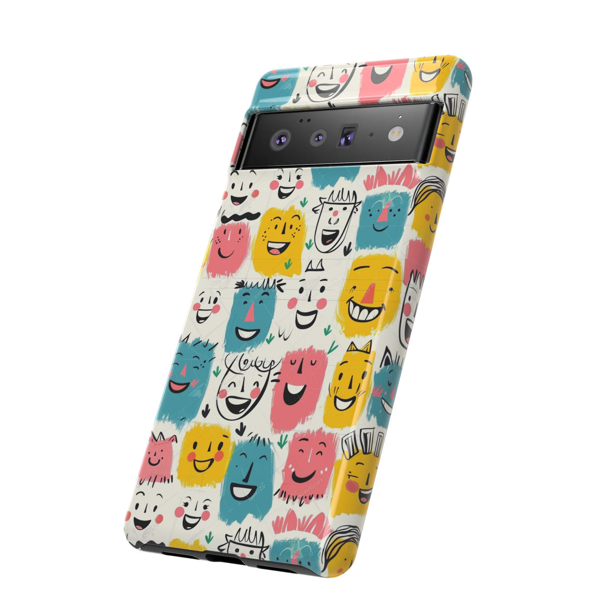 Happy Faces Phone Case – Joyful and Cheerful Design for a Bright Look