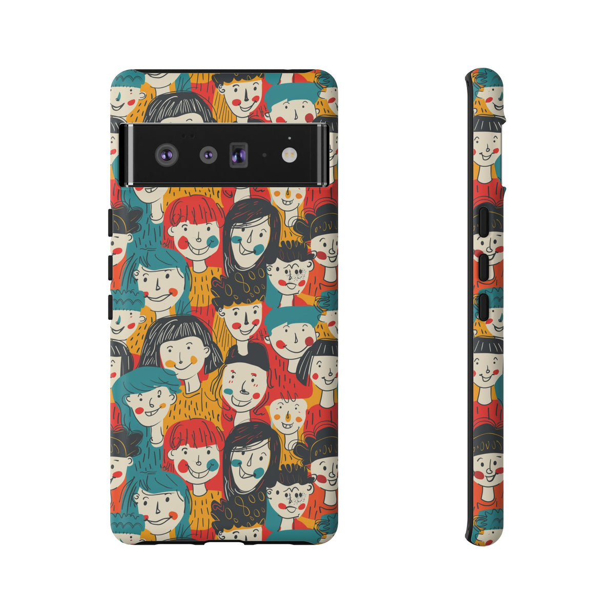 Happy Faces Phone Case – Joyful and Cheerful Design for a Bright Look 3