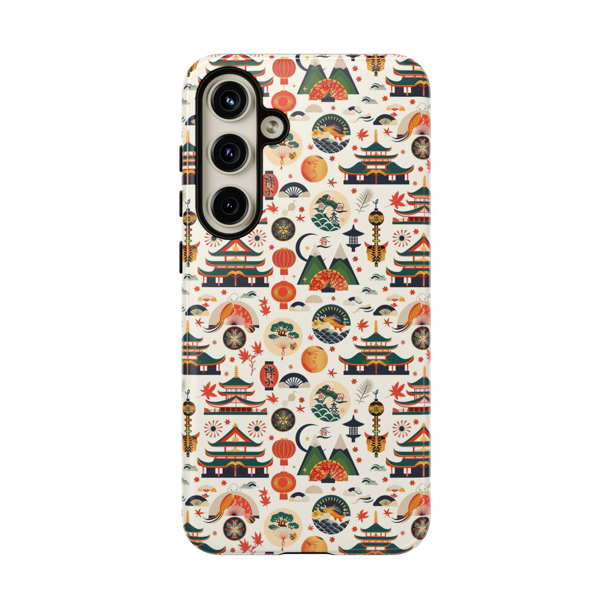 Japanese Pattern Phone Case – Elegant & Timeless Design for Your Phone 068