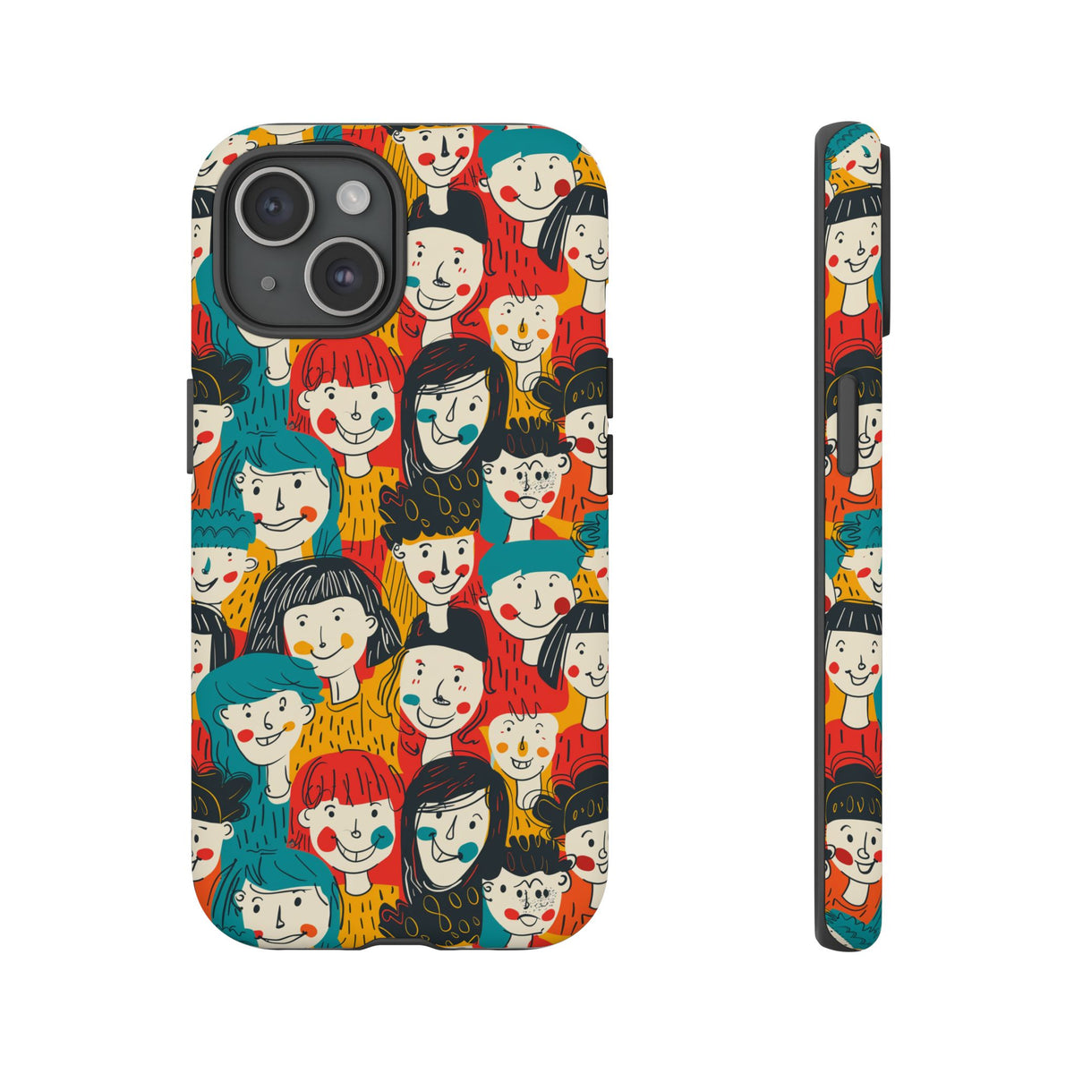 Happy Faces Phone Case – Joyful and Cheerful Design for a Bright Look 3