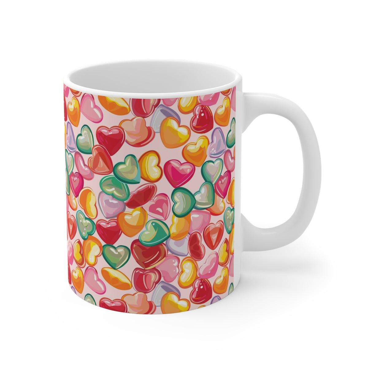 Colorful All-Over Candy Theme Coffee Mug Fun Ceramic Drinkware 104