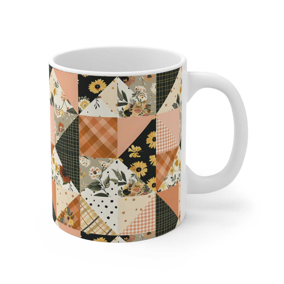 Farmhouse Patchwork Pastel Quilt Pattern Coffee Cup  (6)