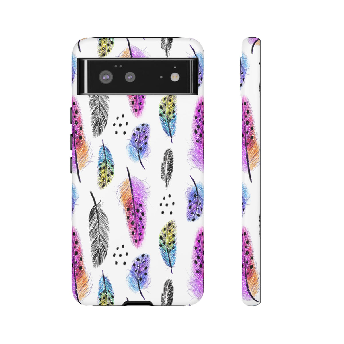 Feather Pattern Phone Case – Elegant & Durable Protection for Your Phone