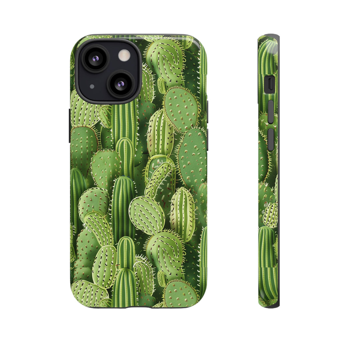 Cactus Embroidery Phone Case – Elegant and Unique Handcrafted Cactus Design