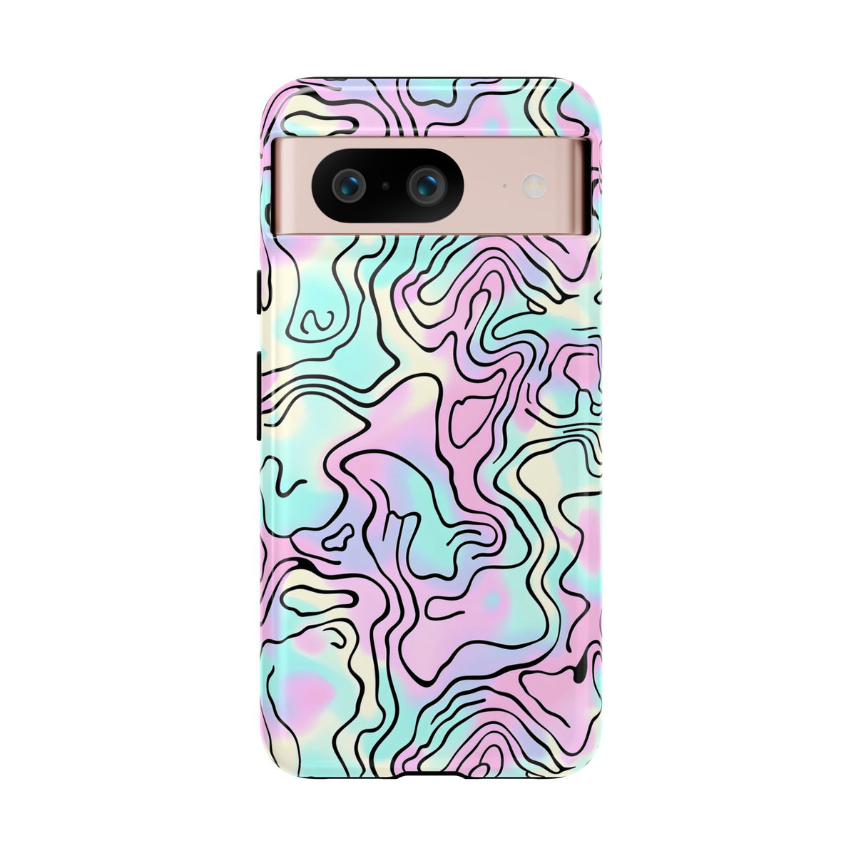 Abstract Pastel Waves and Wavy Lines Phone Case – Elegant and Modern Phone Cover