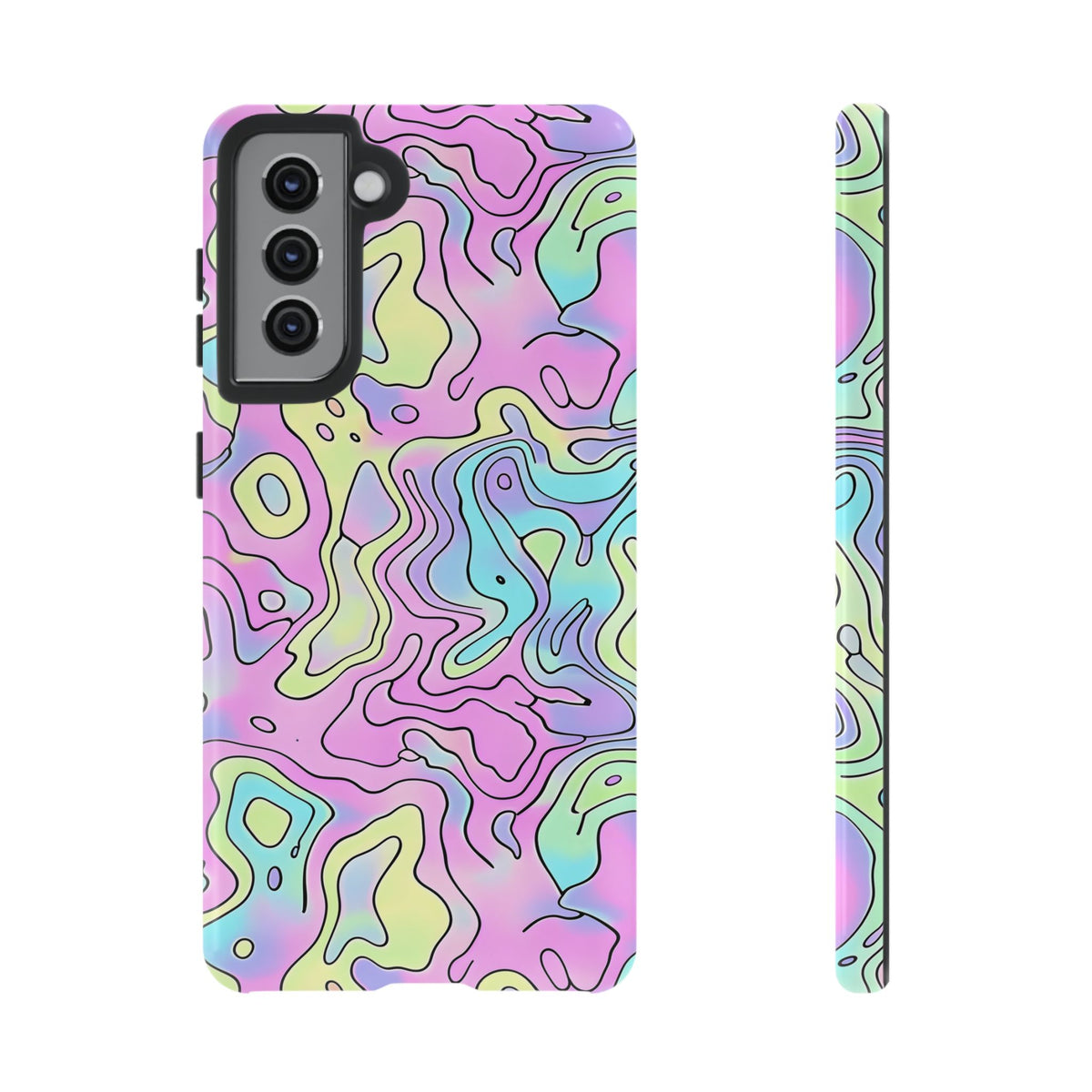 Abstract Pastel Waves and Wavy Lines Phone Case – Elegant and Modern Phone Cover 2