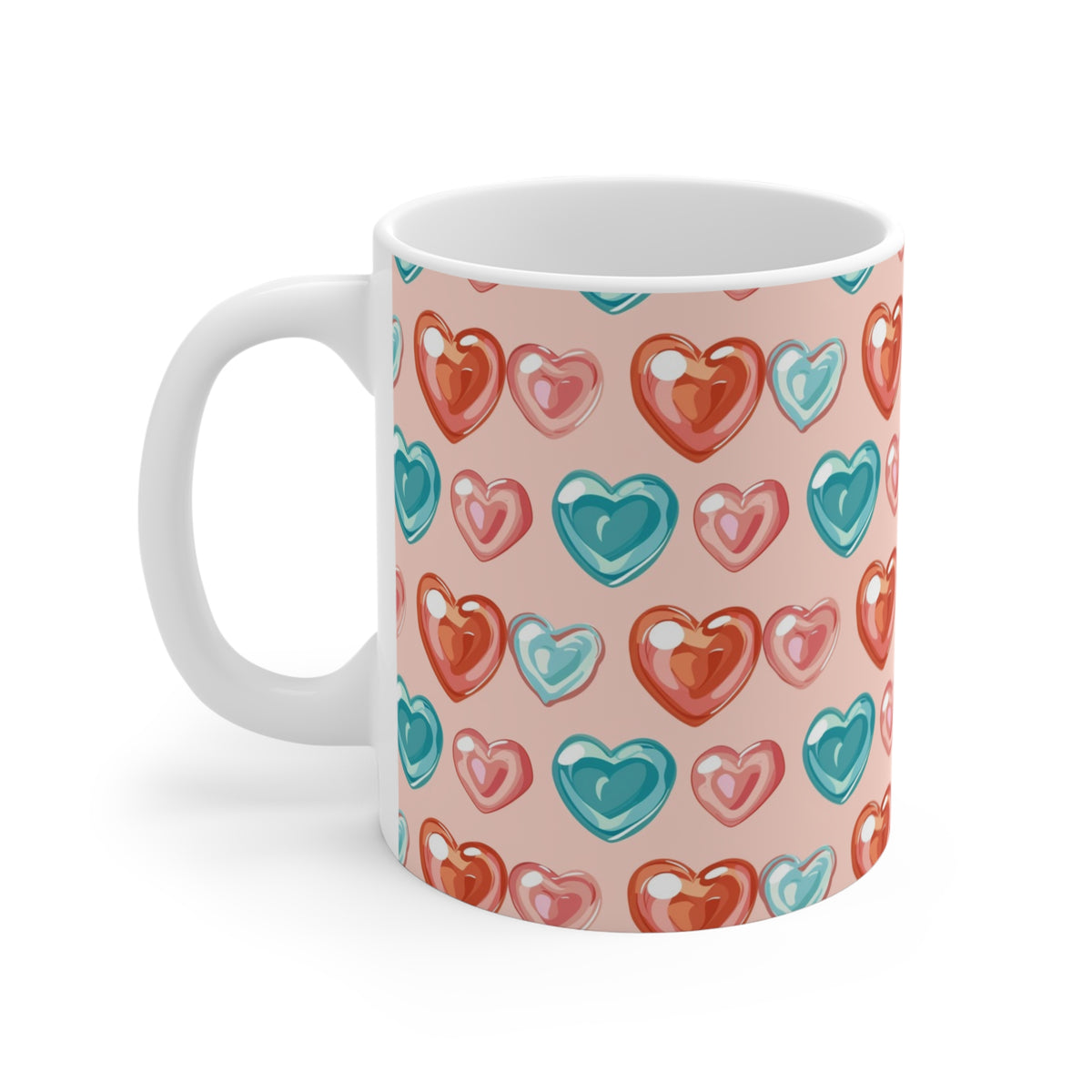 Colorful All-Over Candy Theme Coffee Mug Fun Ceramic Drinkware 195