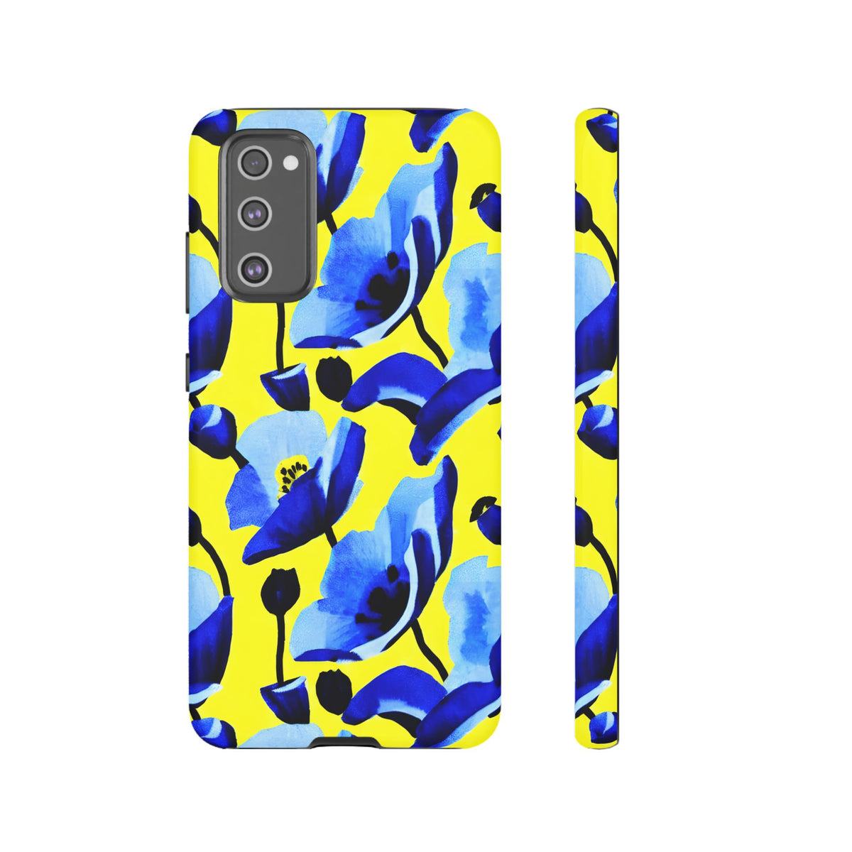 Vibrant Blue Floral Phone Case – A Perfect Fusion of Style and Protection