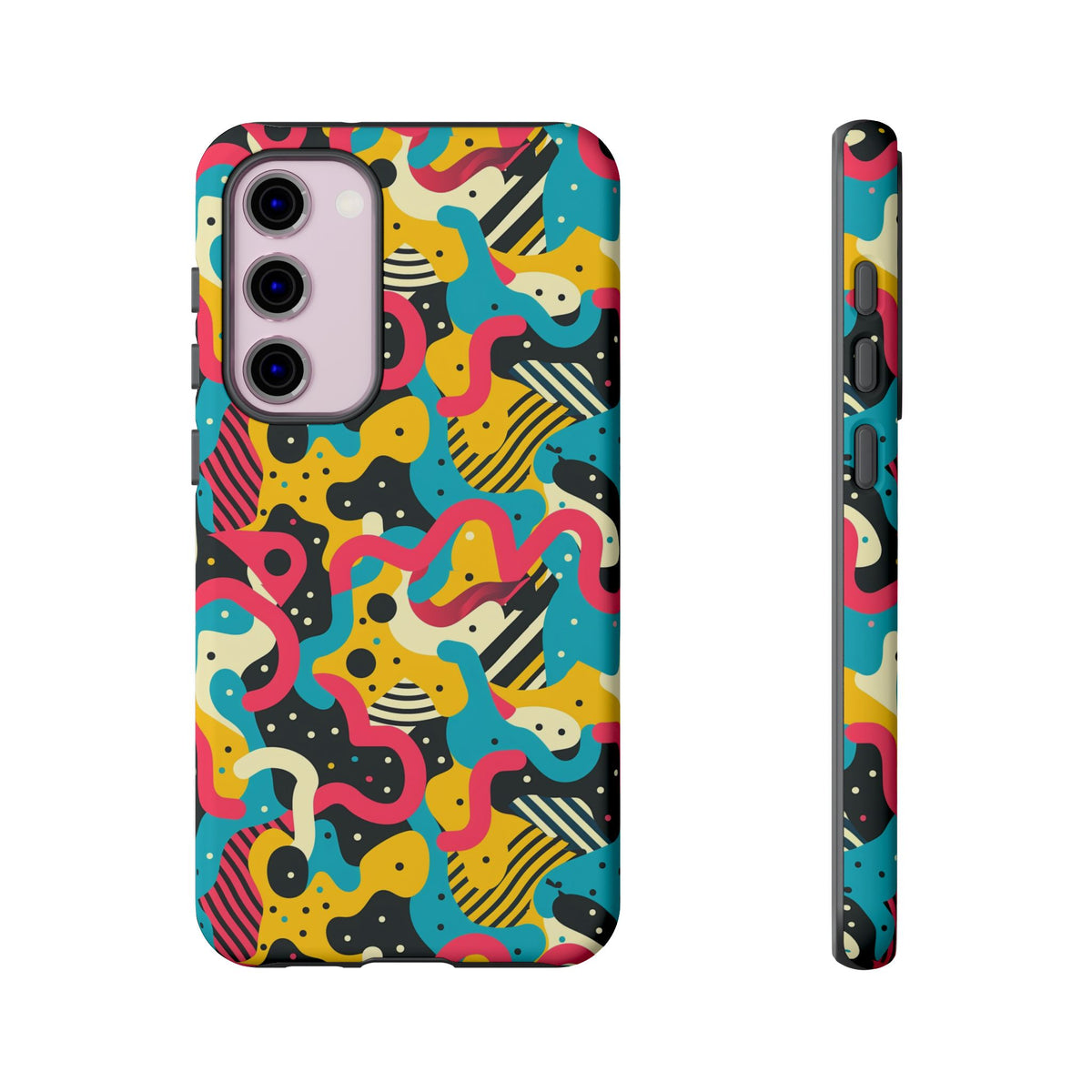 90s Themed Seamless Pattern Phone Case – Embrace Retro Style and Protection 238