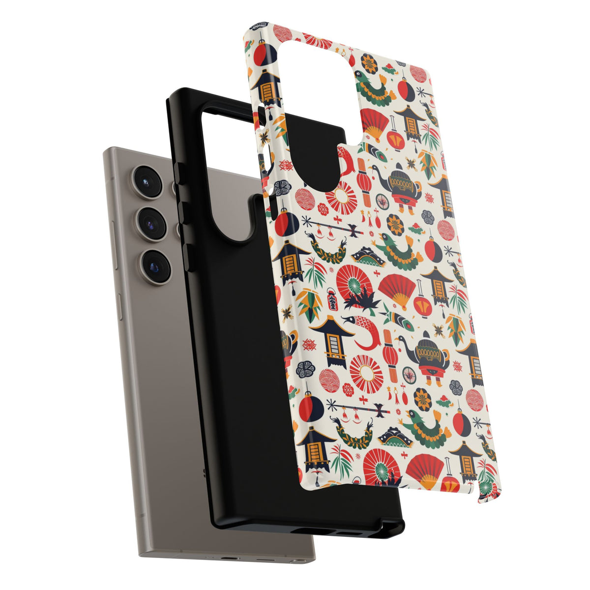 Japanese Pattern Phone Case – Elegant & Timeless Design for Your Phone 461