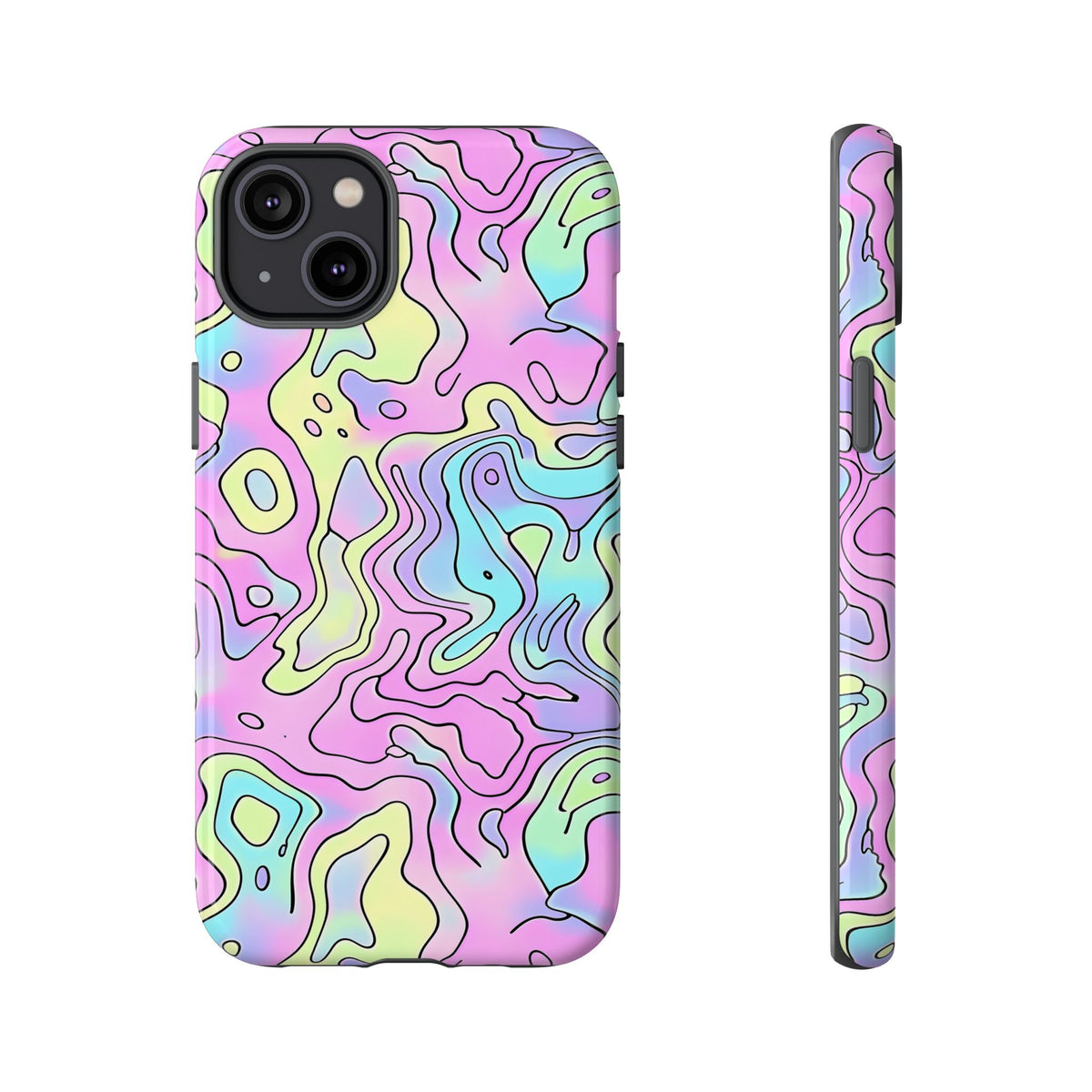 Abstract Pastel Waves and Wavy Lines Phone Case – Elegant and Modern Phone Cover 2