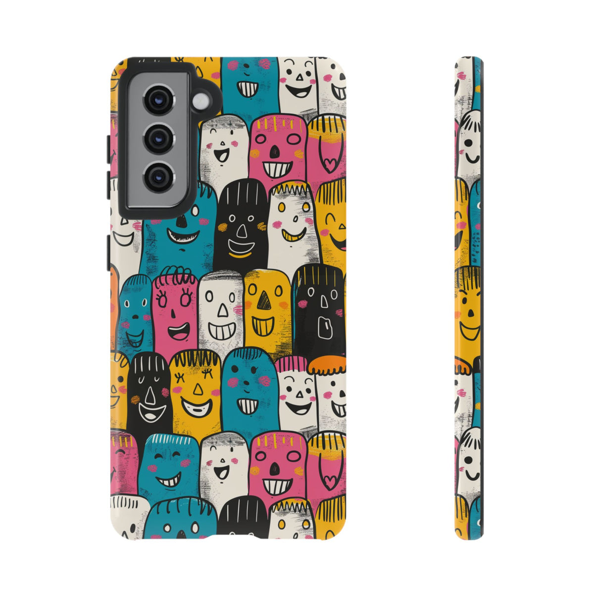 Happy Faces Phone Case – Joyful and Cheerful Design for a Bright Look 5