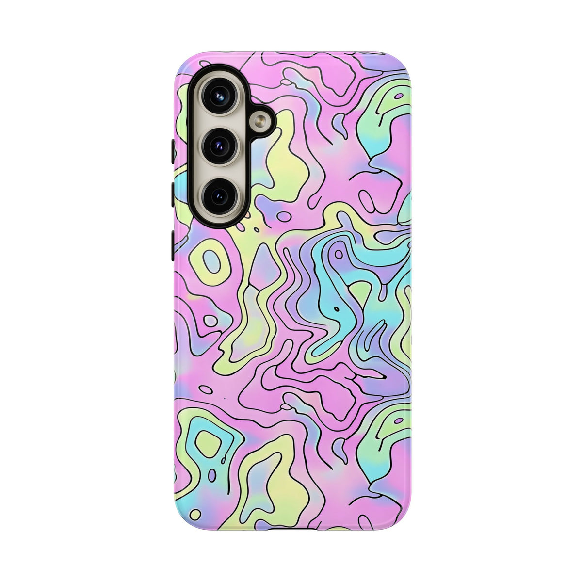 Abstract Pastel Waves and Wavy Lines Phone Case – Elegant and Modern Phone Cover 2